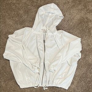 FP Movement by Free People White Hooded Windbreaker Jacket